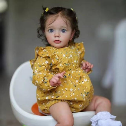 Reborn Doll -22 Inch Reborn Baby Doll Real Baby Feeling Realistic Newborn Baby Dolls Adorable Smiling Real Life Baby Dolls with Gift Box for Kids