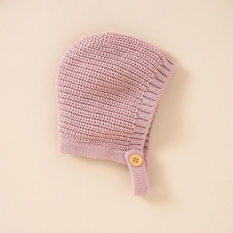 Autumn Baby Bodysuits Clothes Winter Solid Long Sleeve Knit Newborn Boys Girls Onesie Hats Outfits 0-18M Infant Netural Costumes
