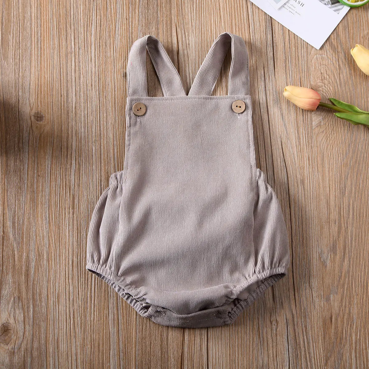 2020 Baby Summer Clothing Newborn Infant Baby Boy Girls Bodysuit Jumpsuit Corduroy Clothes Backless Outfits