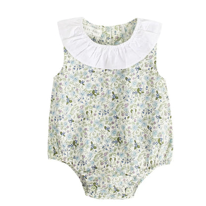 Summer Cotton Baby Bodysuit Newborn Cute Plaid Clothing for Baby Girls Sleeveless Princess Toddler Infant Bodysuits