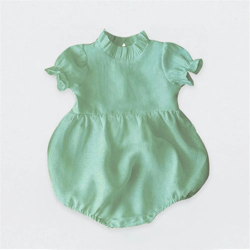 Baby Girl Clothes Baby Romper Cute Linen Cotton Baby Girl Clothes Spring Summer Jumpsuits Outfits Sunsuit Newborn Baby Clothing