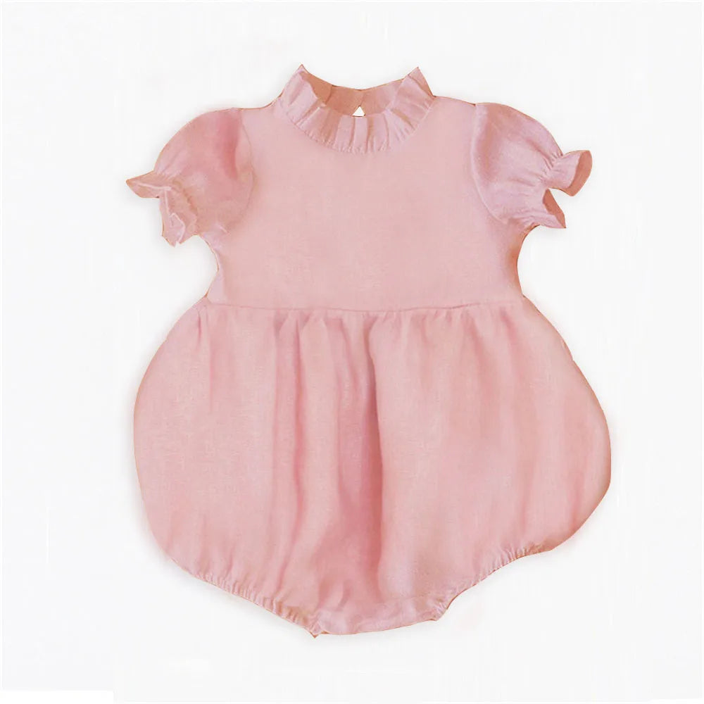 Baby Girl Clothes Baby Romper Cute Linen Cotton Baby Girl Clothes Spring Summer Jumpsuits Outfits Sunsuit Newborn Baby Clothing