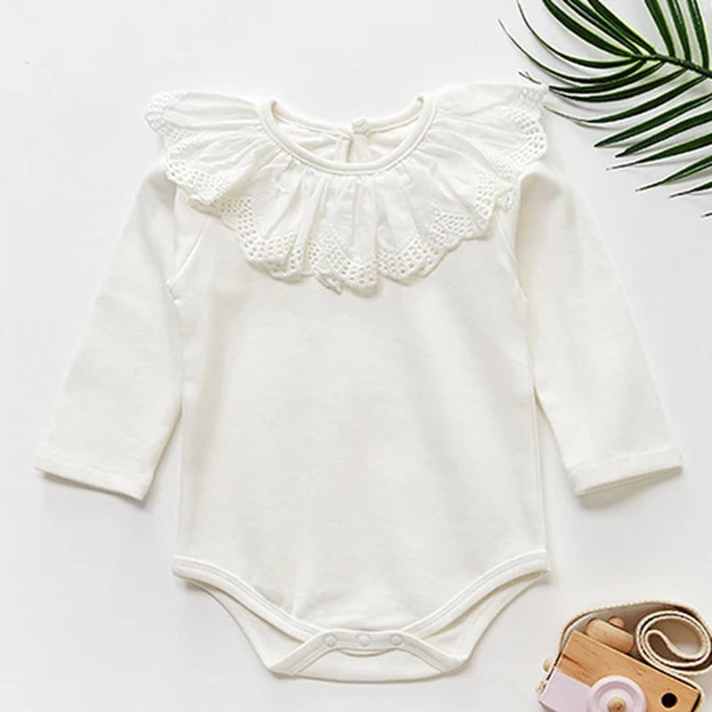 Baby Girl Romper Long Sleeve Clothes for Girls Lace Newborn Baby Rompers for Girls Jumpsuit 100% Cotton Baby Boys Romper