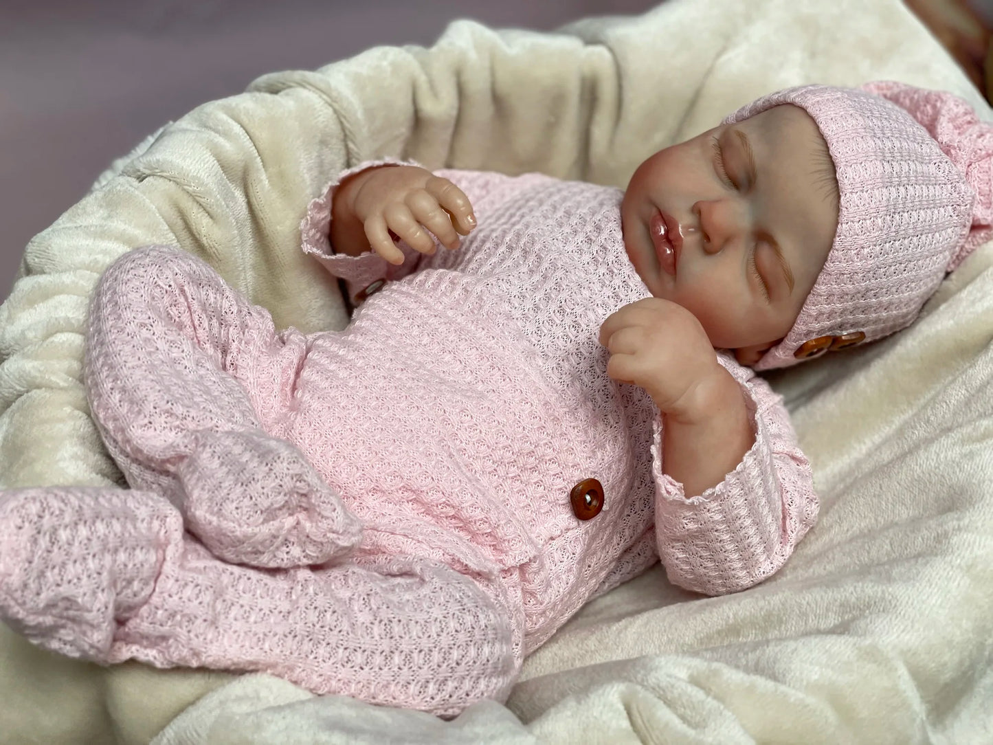 48Cm Loulou Twins Bebe Reborn Dolls with Painted Hair Handmade Lifelike Realistic Muñecas Reborn for Family'S Gift