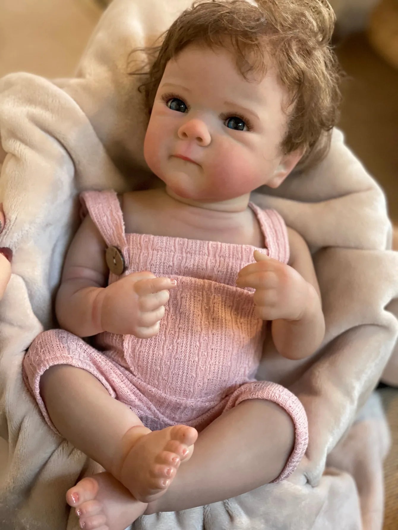18 Inch Lifelike Bebe Bettie Girl Full Silicone Vinyl 3D Painted Newborn Baby Doll for Birthday Gifts