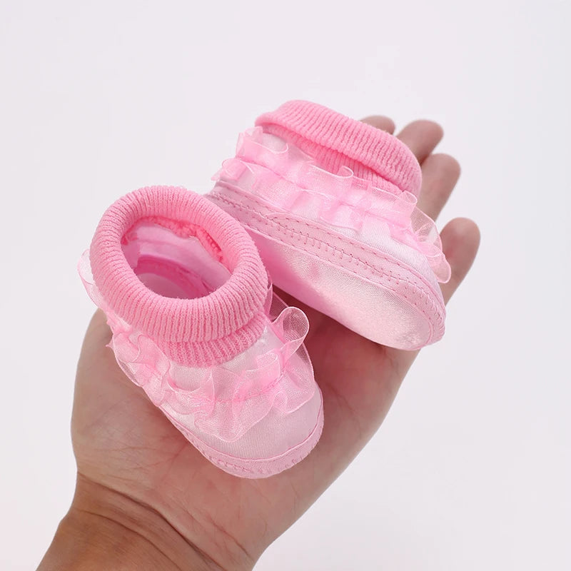 Multiple Options Newborn Baby First Baptist Shoe: Newborn Boy and Girl White Baptist Shoes Soft Sole Walking Shoes Size-9Cm-10Cm