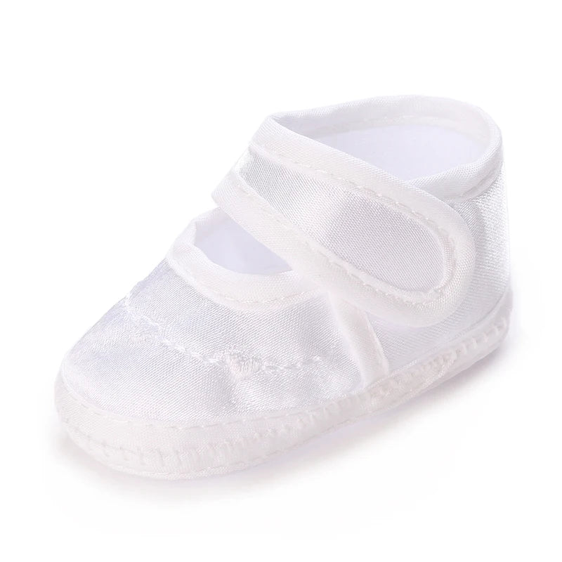 Multiple Options Newborn Baby First Baptist Shoe: Newborn Boy and Girl White Baptist Shoes Soft Sole Walking Shoes Size-9Cm-10Cm