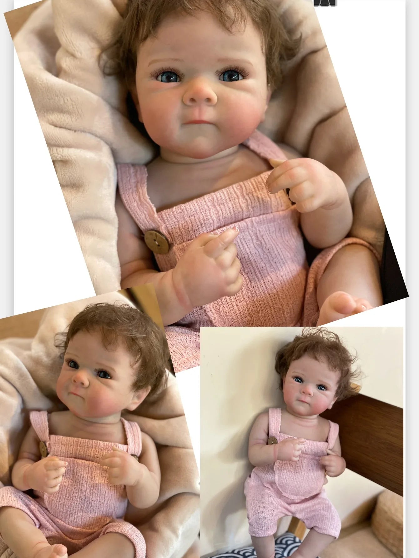 18 Inch Lifelike Bebe Bettie Girl Full Silicone Vinyl 3D Painted Newborn Baby Doll for Birthday Gifts