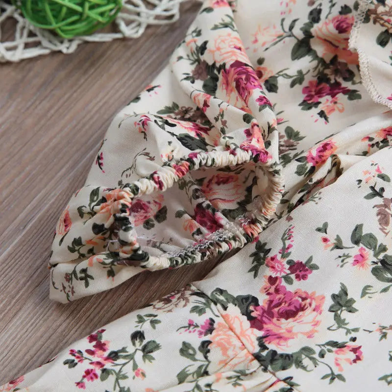 Flower Infant Toddler Baby Girl Romper Vintage Long Sleeve Newborn Girl Jumpsuit Spring Autumn Clothing D35