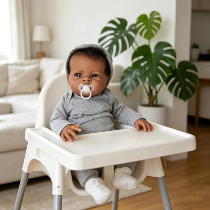 Black Reborn Baby Dolls Boys, 20 Inch Black Boy Reborn Doll Rooted Hair, African American Reborns Toddler Doll with Cloth Body, Realistic Boy Dolls for Kids 3+ with Accessories