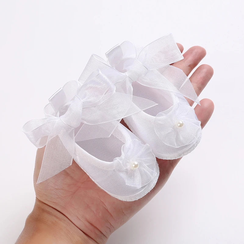Multiple Options Newborn Baby First Baptist Shoe: Newborn Boy and Girl White Baptist Shoes Soft Sole Walking Shoes Size-9Cm-10Cm