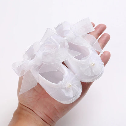 Multiple Options Newborn Baby First Baptist Shoe: Newborn Boy and Girl White Baptist Shoes Soft Sole Walking Shoes Size-9Cm-10Cm