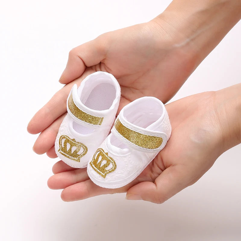 Multiple Options Newborn Baby First Baptist Shoe: Newborn Boy and Girl White Baptist Shoes Soft Sole Walking Shoes Size-9Cm-10Cm