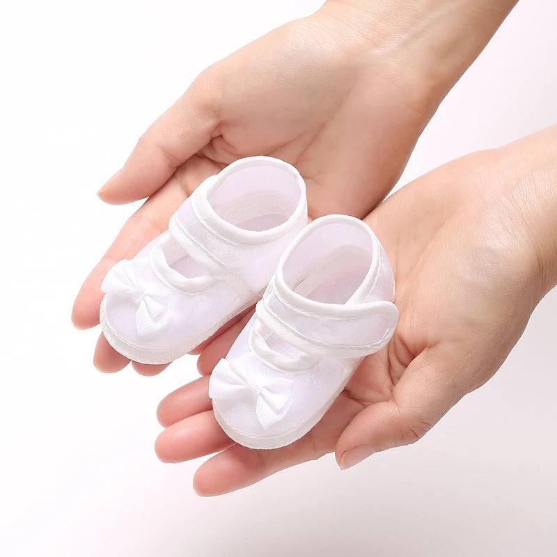 Multiple Options Newborn Baby First Baptist Shoe: Newborn Boy and Girl White Baptist Shoes Soft Sole Walking Shoes Size-9Cm-10Cm