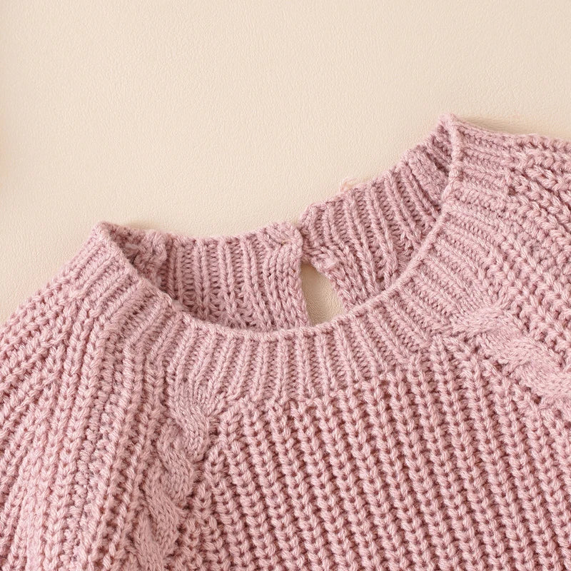 Autumn Baby Bodysuits Clothes Winter Solid Long Sleeve Knit Newborn Boys Girls Onesie Hats Outfits 0-18M Infant Netural Costumes