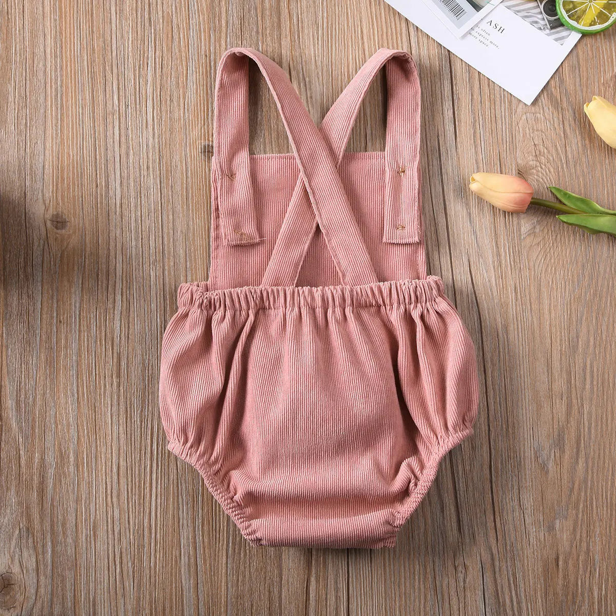 2020 Baby Summer Clothing Newborn Infant Baby Boy Girls Bodysuit Jumpsuit Corduroy Clothes Backless Outfits