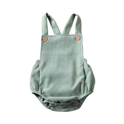 2020 Baby Summer Clothing Newborn Infant Baby Boy Girls Bodysuit Jumpsuit Corduroy Clothes Backless Outfits