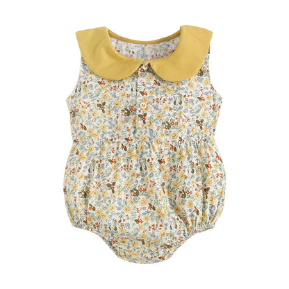Summer Cotton Baby Bodysuit Newborn Cute Plaid Clothing for Baby Girls Sleeveless Princess Toddler Infant Bodysuits